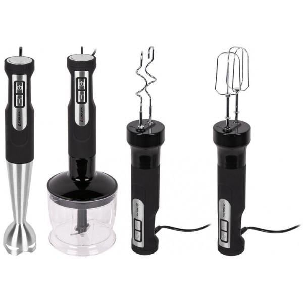 Блендер занурювальний Delfa DB-6000 з насадками ручний Black (10099)