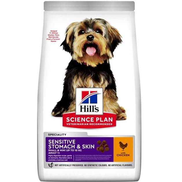 Корм сухой Hill’s Science Plan Sensitive Stomach&Skin Small&Mini 1,5 кг (52742008240)