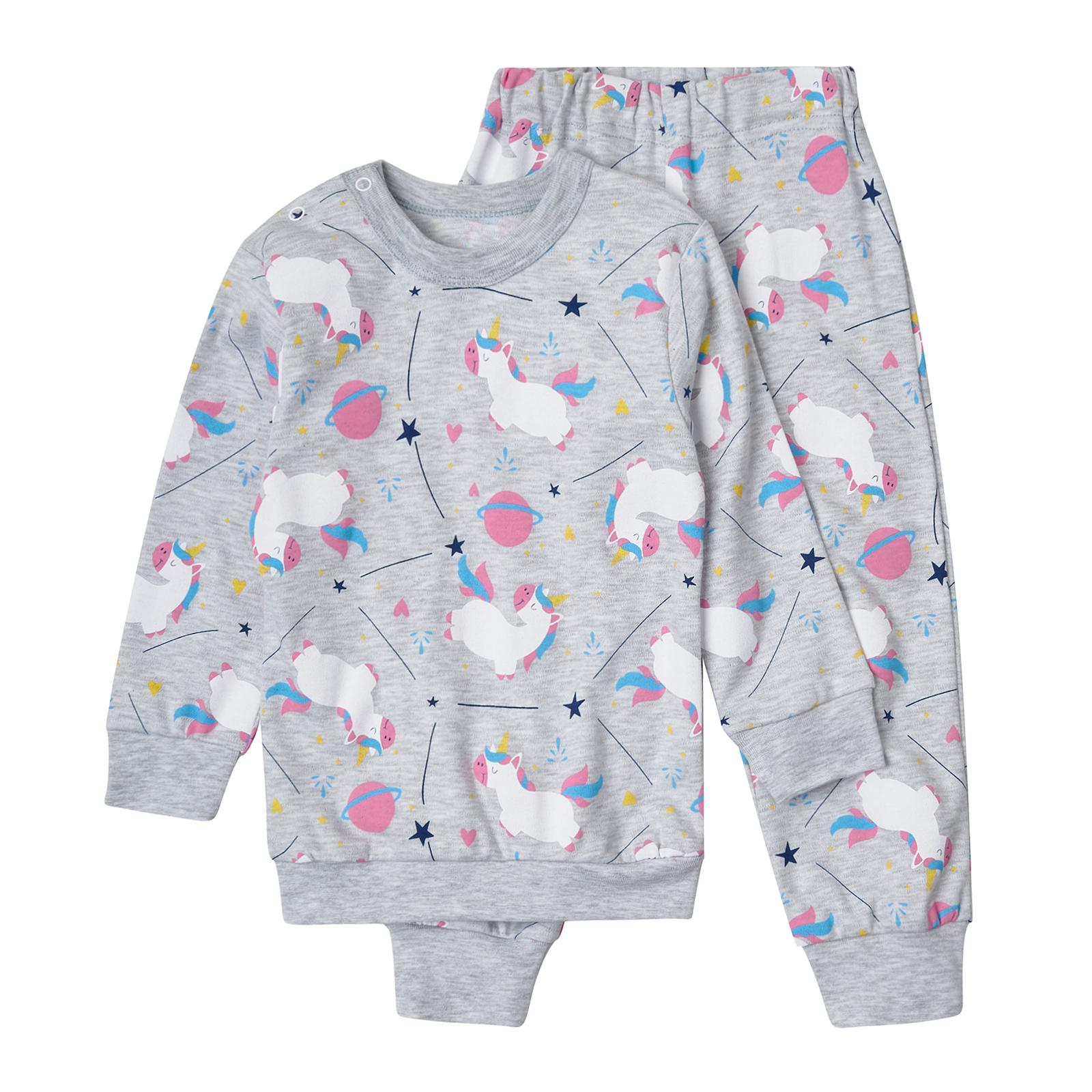 Пижама для девочек Ляля р. 98 Серый (К3ИН150)