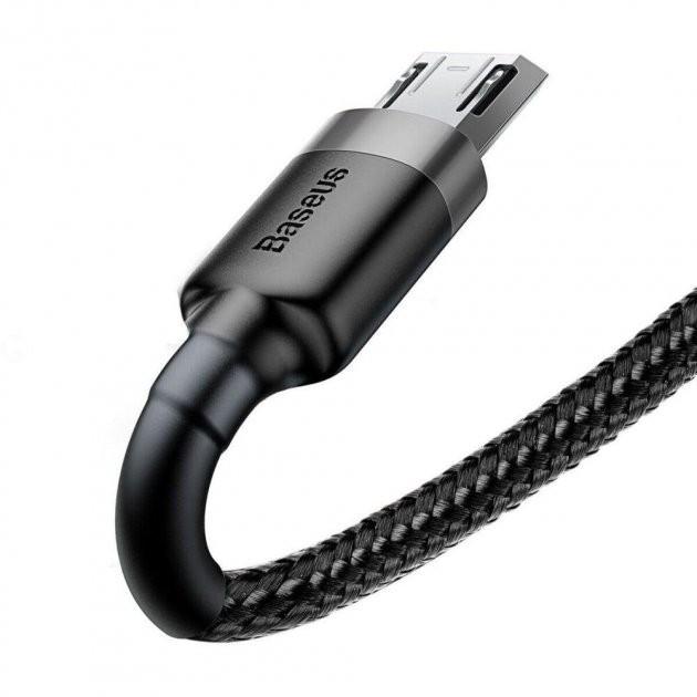 Кабель Baseus Cafule Cable USB for Micro 2.4A 1 м Gray/Black - фото 2