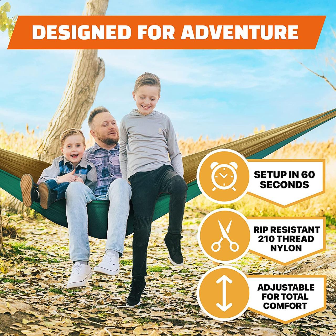 Гамак туристический кемпинговый MalloMe с ремнями для двоих - фото 3 Гамак туристический кемпинговый MalloMe с ремнями для двоих - фото 3