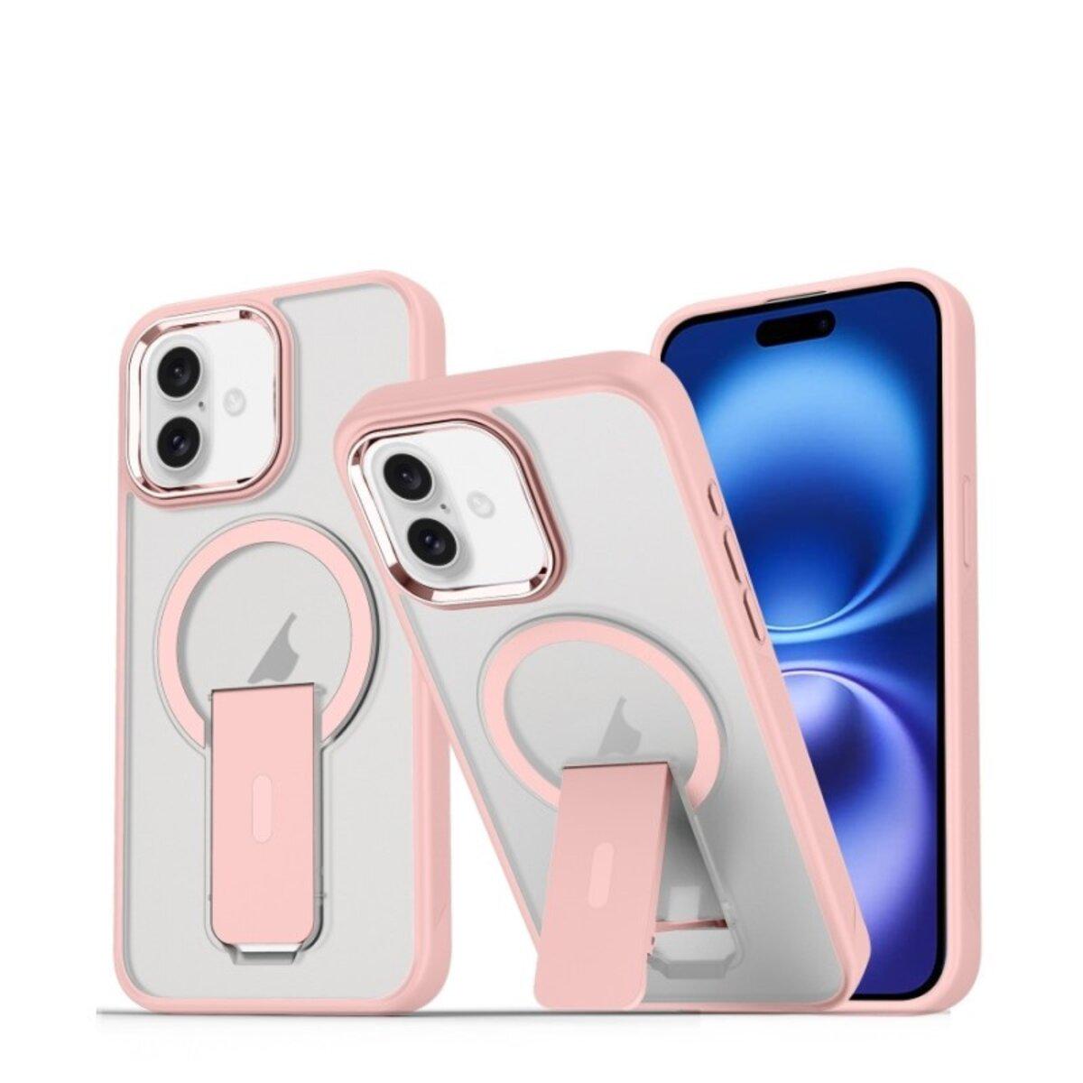 Противоударный чехол с подставкой Cosmic Magnetic Stand for Apple iPhone 16 Pink