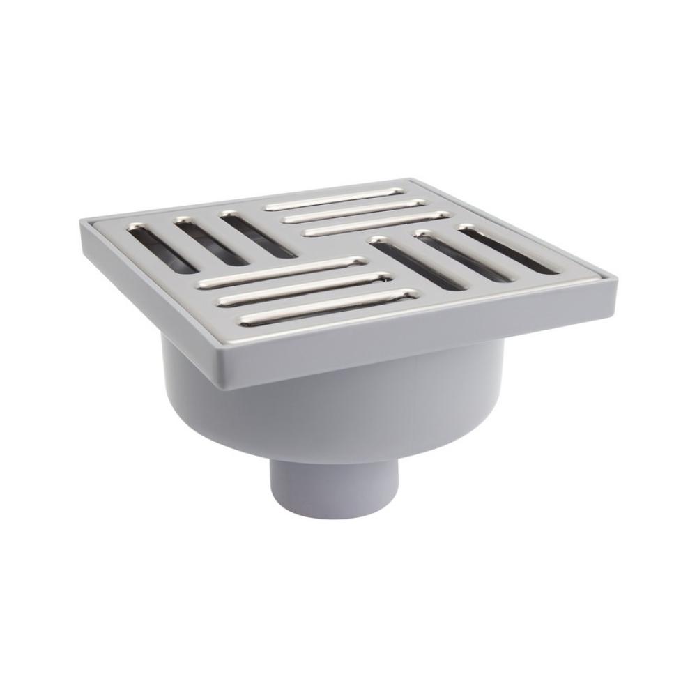 Трап ANI Plast TA5212EU вертикальный с нержавеющей решеткой 150х150 мм