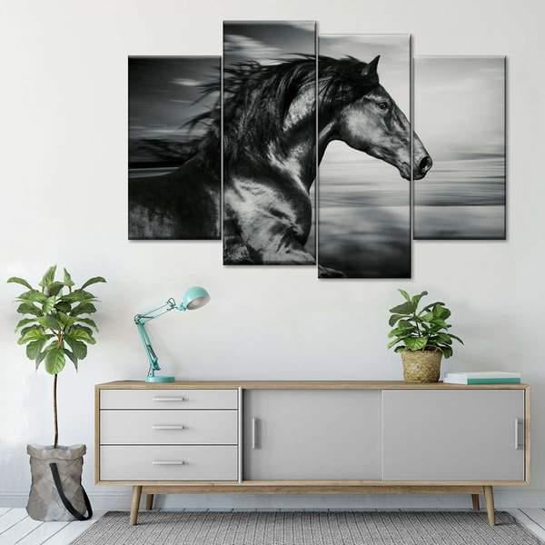 Модульная картина KIL Art Ожидание движения из четырех частей 129x90 см (M4_L_123)