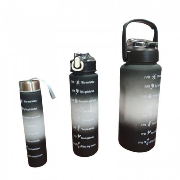 Бутылки для воды спортивные Stenson R30936 3в1 300/900/2000 мл Black (25815583) - фото 1 Бутылки для воды спортивные Stenson R30936 3в1 300/900/2000 мл Black (25815583) - фото 1