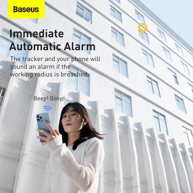 Поисковый брелок BASEUS T2 Pro Smart Device Tracker White (19366) - фото 11
