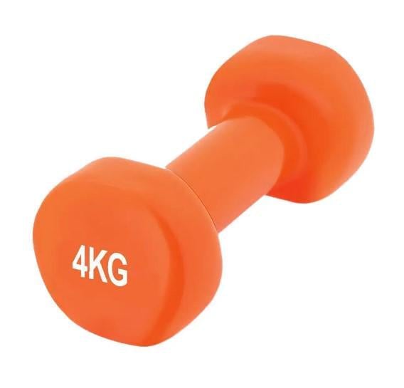 Гантель вінілова PowerPlay Achilles 4125 4 кг 1 шт. Помаранчевий (PP_4125_4kg)