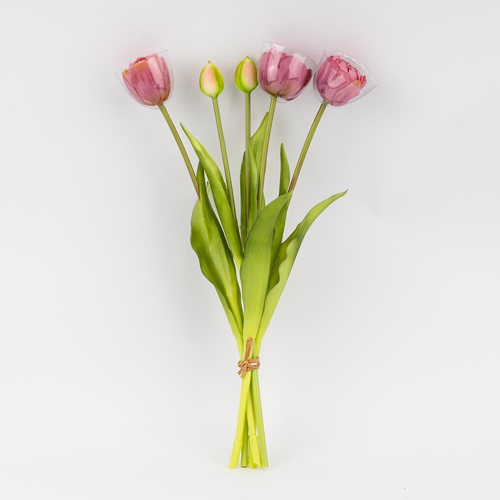Букет тюльпанов 5 бутонов 39 см Пудровый (9259-099) Букет тюльпанов 5 бутонов 39 см Пудровый (9259-099)