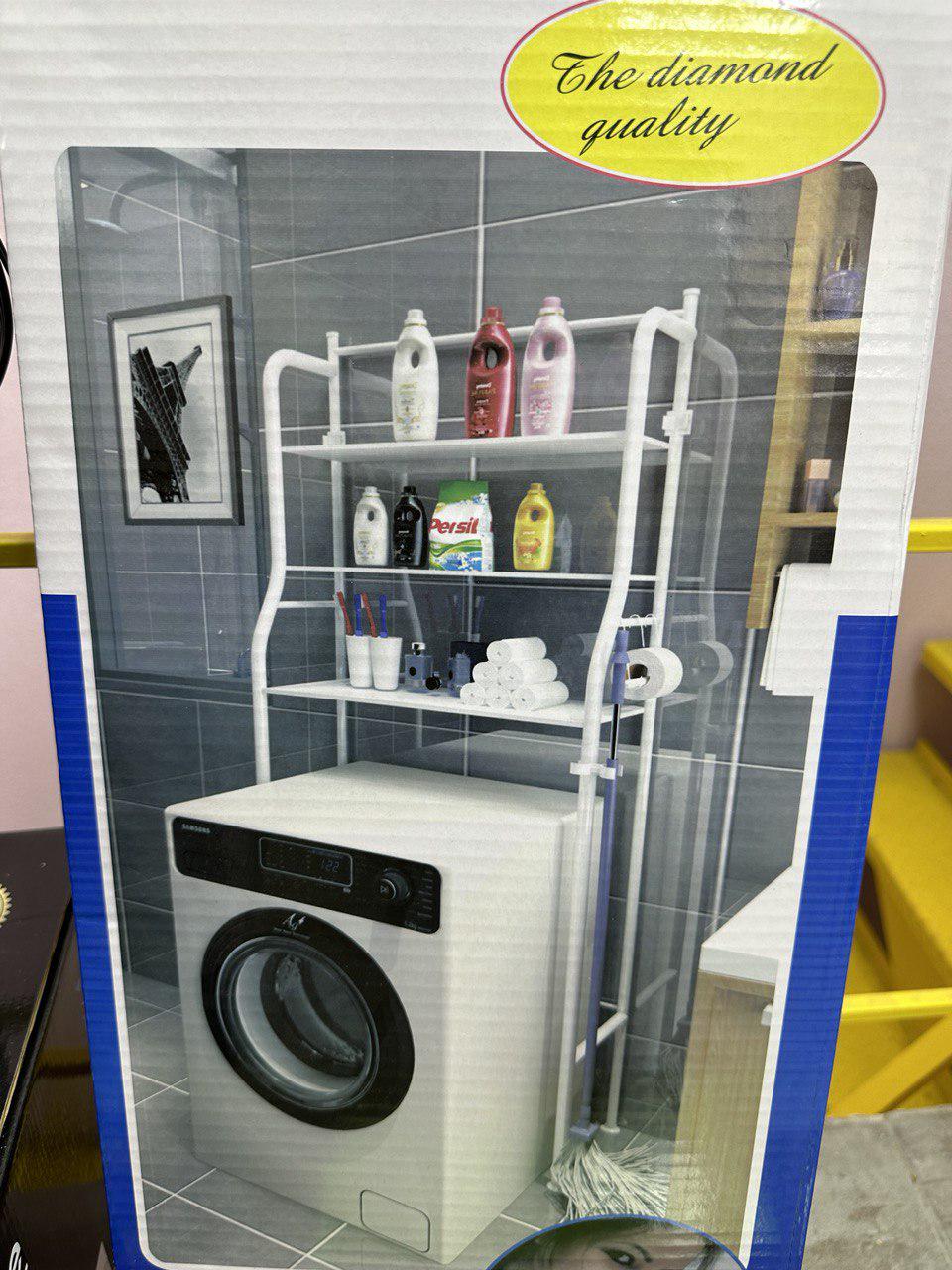 Стойка-органайзер с полками на стиральную машину Washing Machine Rack напольная Белый (1027) - фото 4