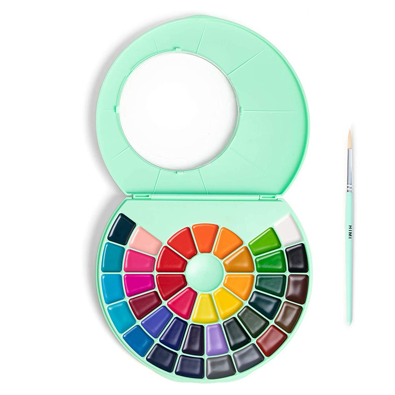 Краски акварельные HIMI Professional 38 цветов с кисточкой