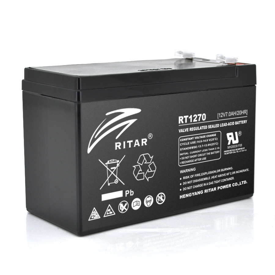 Аккумулятор свинцово-кислотный Ritar RT1270B AGM 12V 7 Ah для ИБП (8218) Аккумулятор свинцово-кислотный Ritar RT1270B AGM 12V 7 Ah для ИБП (8218)