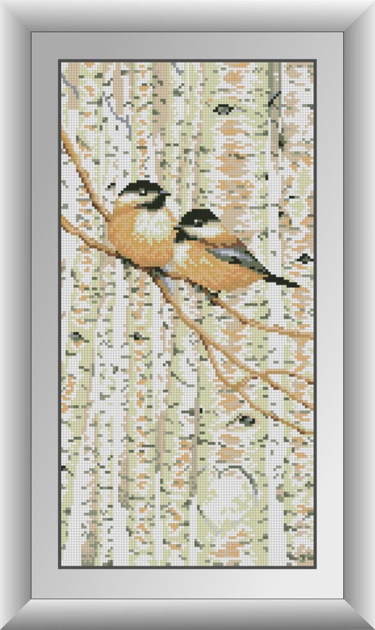 Алмазная мозаика Dream Art Влюбленные пташки 24x48 см (DA.30338)
