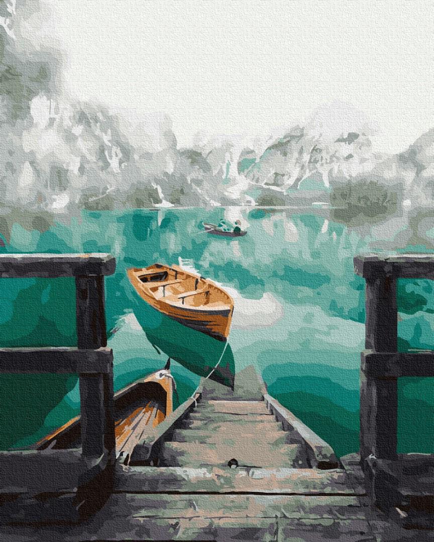 Картина по номерам Brushme Лодка на озере Брайес 40х50 см (GX36516)