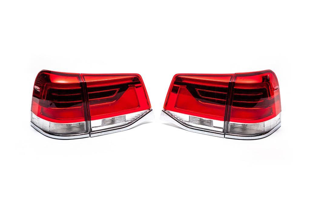 Фонари задние 1234 Upgrade 2016-2021 OEM задний правый наружный на крыло для Toyota Land Cruiser 200 поликарбонат Красный (151814)