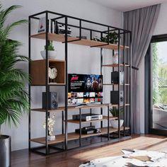 Тумба для телевизора в стиле Loft 250х200х40 см (000255) - фото 2 Тумба для телевизора в стиле Loft 250х200х40 см (000255) - фото 2