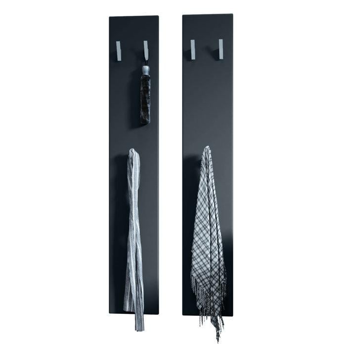 Вішалка для одягу настінна в передпокій ВН-3 Чорний (11452491)