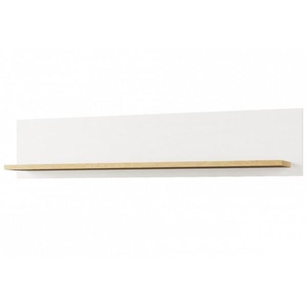 Навесная полка Світ Меблів Валерио 140 в гостиную/спальню/детскую ДСП Сосна водевиль/Дуб каменный