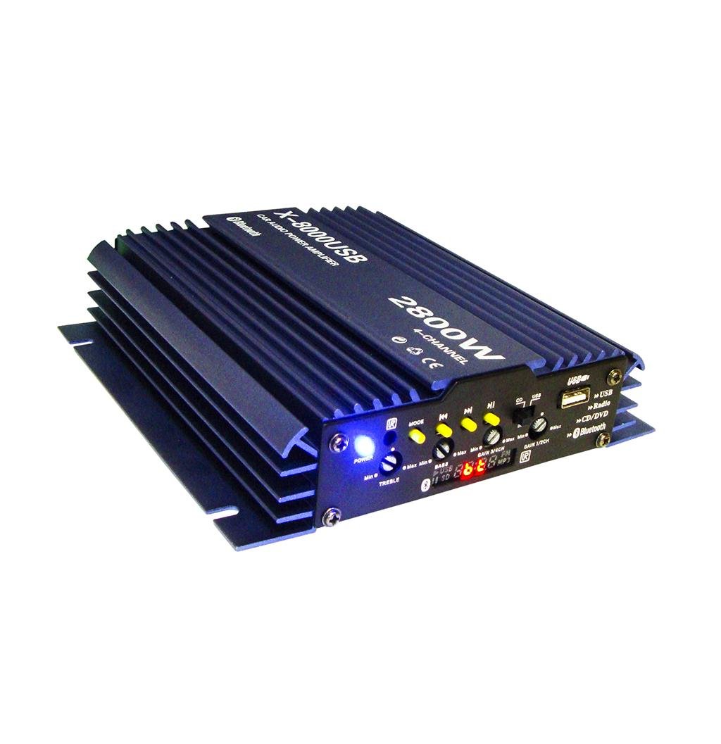 Автомобильный усилитель X-8000 USB BT (30500)