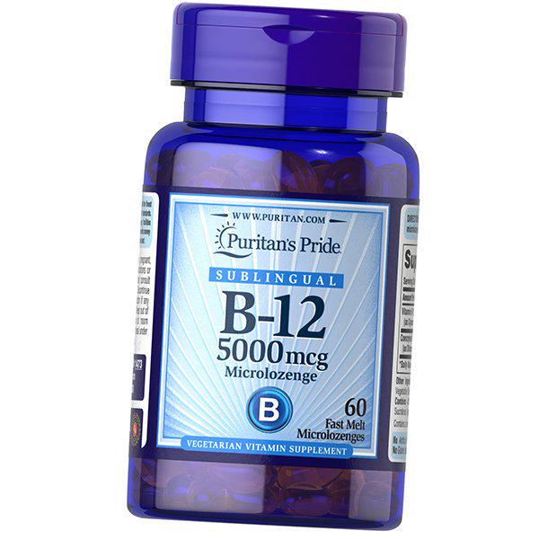 Витамин В12 Sublingual Vitamin B-12 5000 сублингвальная 60 леденцов (36367251)