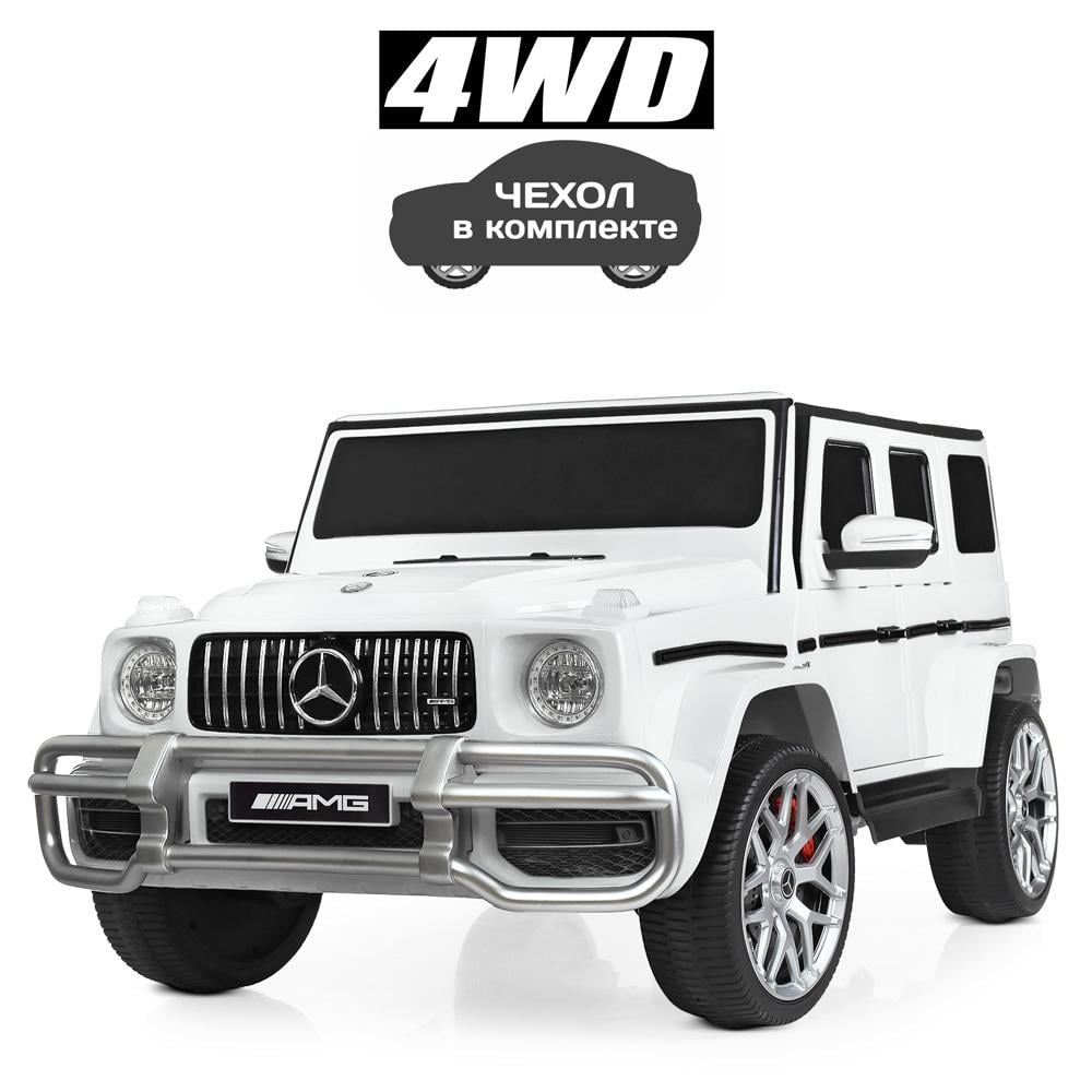 Электромобиль детский джип Mercedes-Benz 4x4 AMG 4WD M 4259EBLR двухместный Белый - фото 11