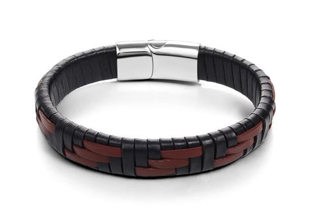 Браслет чоловічий шкіряний Primo Cowboy Lux 22 Silver (805990331)