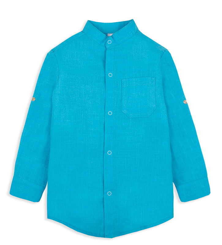 Рубашка детская для мальчика Gabbi RB-20-2 длинный рукав 110 см Бирюзовый (12027)