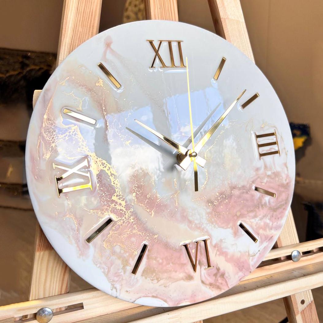 Часы настенные круглые из эпоксидной смолы EPOXY M140 100x100 см