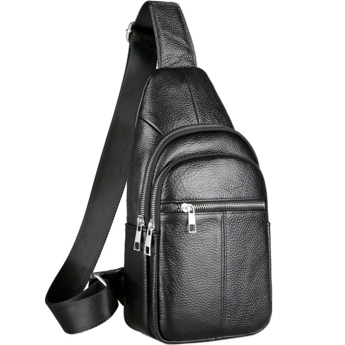 Слинг мужской Tiding Bag через плечо Черный (MK 83423)