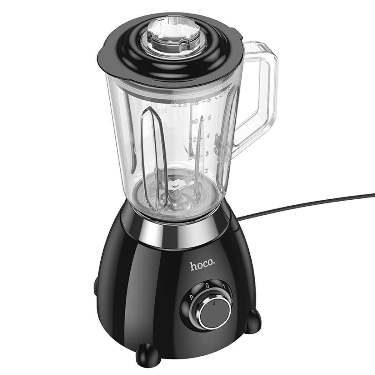 Блендер стаціонарний Hoco HE33 1,5L 500W electric retro juicer blender EU Black (6942007638234) - фото 2
