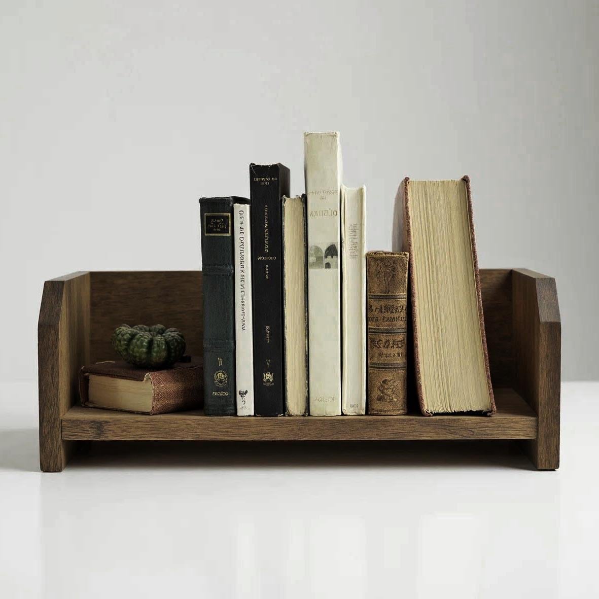 Полка книжная настольная из дерева Танаора Палисандр (КПА-022802)