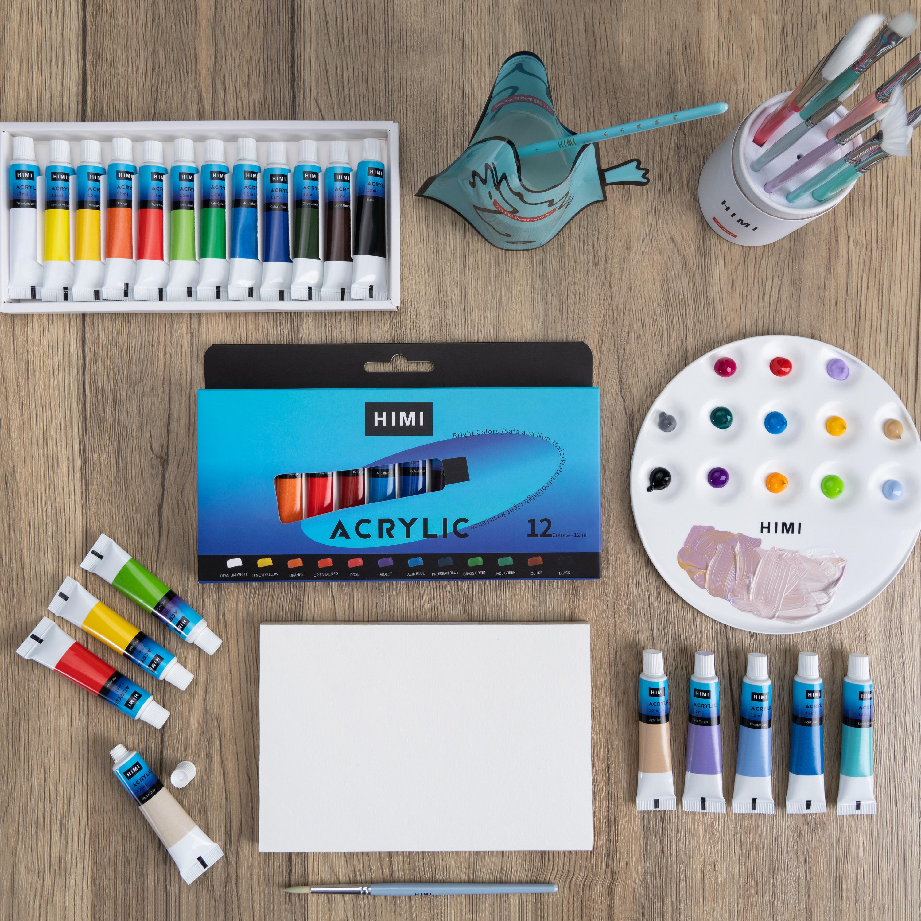 Акриловая краска художественная для рисования HIMI Acrylic Набор 24 цветов по 12 мл в тюбиках - фото 2 Акриловая краска художественная для рисования HIMI Acrylic Набор 24 цветов по 12 мл в тюбиках - фото 2