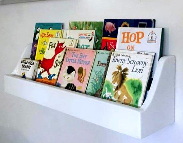 Полка книжная настенная из дерева Пикник Зефир (КПГ-001020)