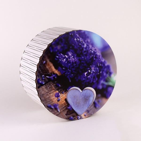 Коробка подарункова кругла "Лаванда" (3357)