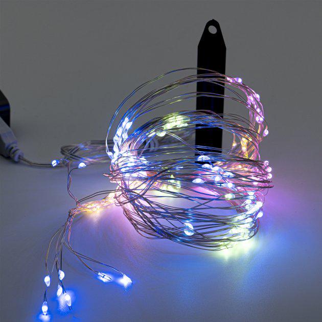 Гирлянда светодиодная Altalusse INL-2107U-200 200 LED 1 режим USB 5 V 2 м х 10 шт. Разноцветный (INL-2107U-200 Multicolor)