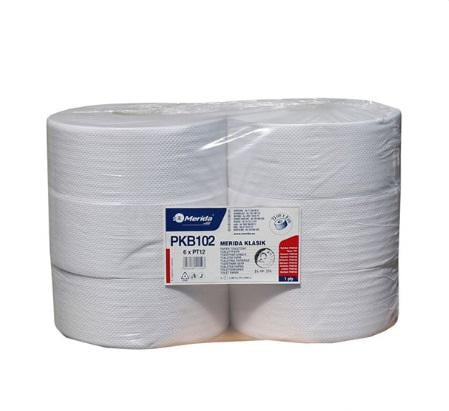 Бумага туалетная Merida Maxi в рулоне джамбо 340 м 6 шт. Белый - фото 2