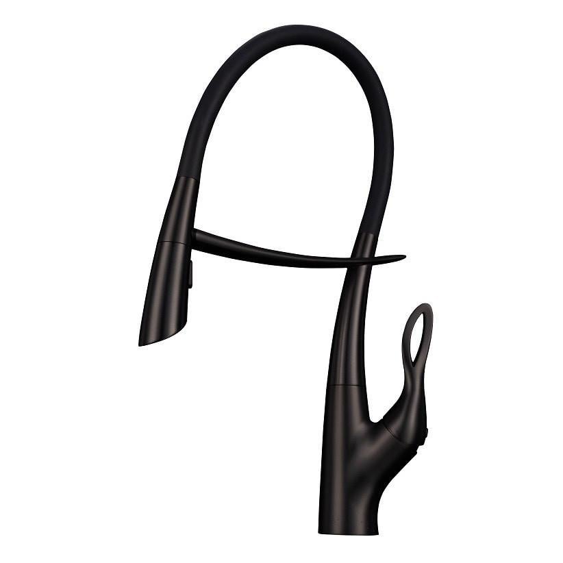 Смеситель кухонный Nett SWB-52 с гибким изливом Черный (2999642969)