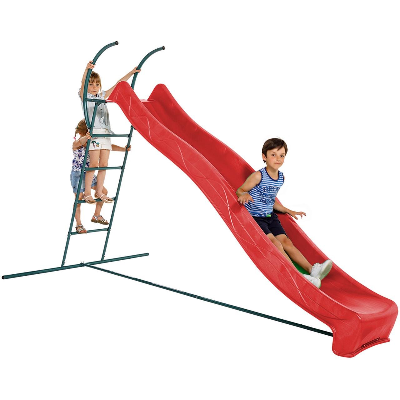 Детская горка для улицы со ступенями 3 м Красный (25892515)