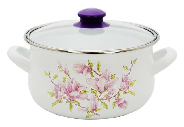 Каструля емальована Infinity Магнолія 4,8 л з індукційним дном (UK-6367452)