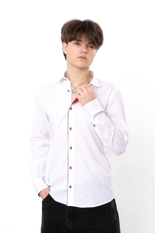 Сорочка класична однотонна для хлопчика-підлітка прямого крою Носи Своє XL Білий (15860) - фото 2 Сорочка класична однотонна для хлопчика-підлітка прямого крою Носи Своє XL Білий (15860) - фото 2