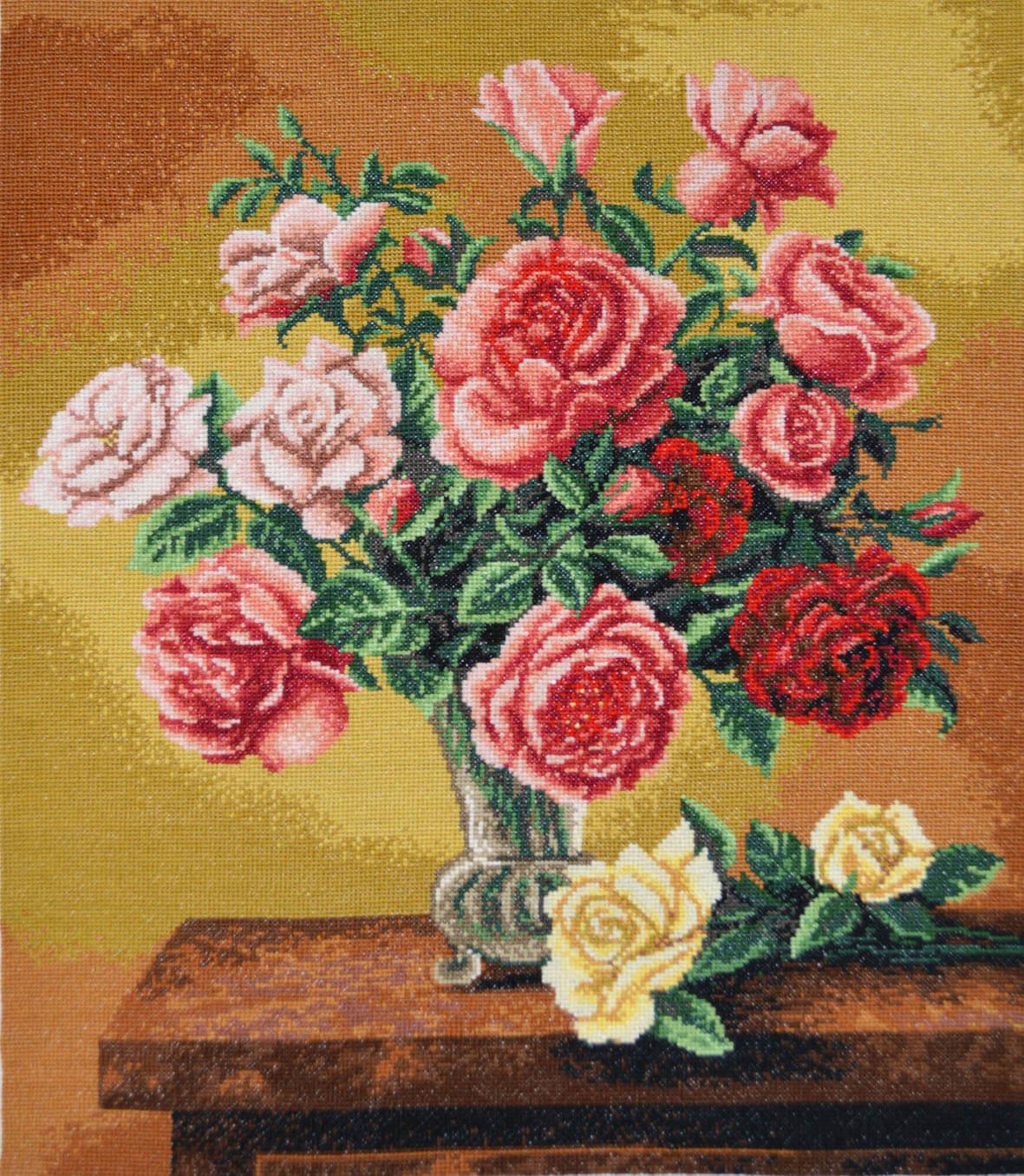 Набор для вышивки крестом Букет роз (671)