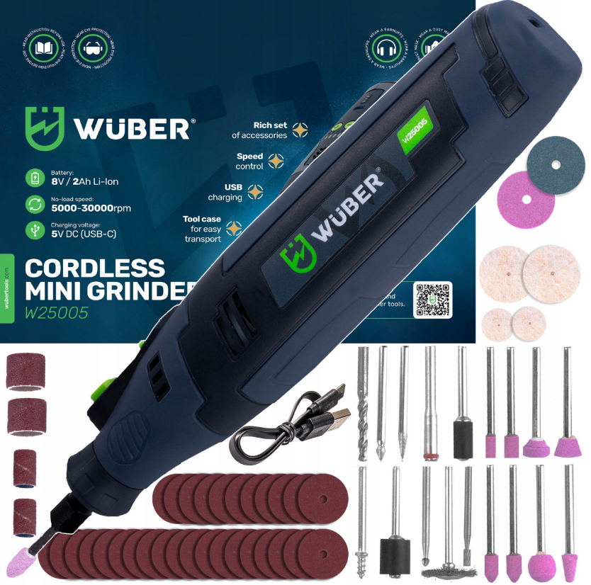 Шліфувально-гравірувальна машина Wuber 30000 об/хв (30291892) - фото 3 Шліфувально-гравірувальна машина Wuber 30000 об/хв (30291892) - фото 3