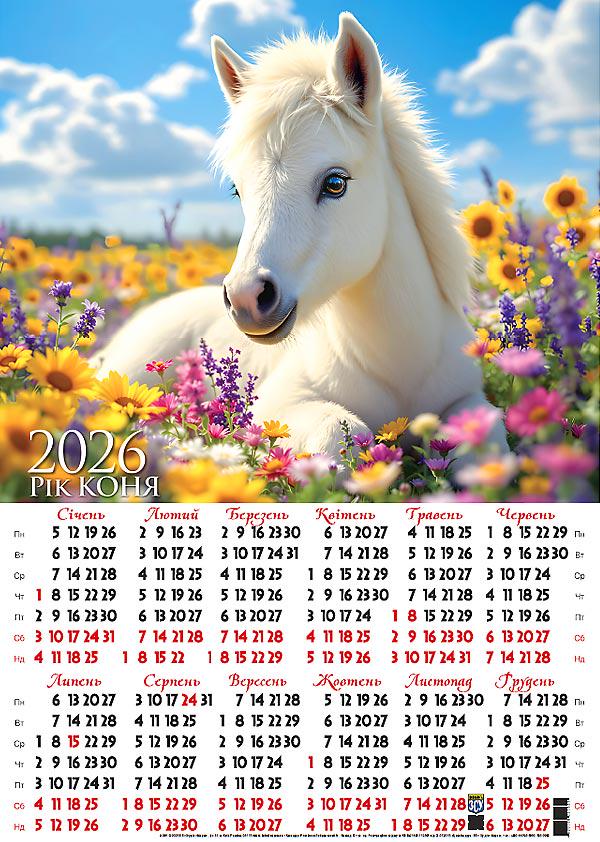 Календар-плакат А3 на 2026 р. Маленьке диво