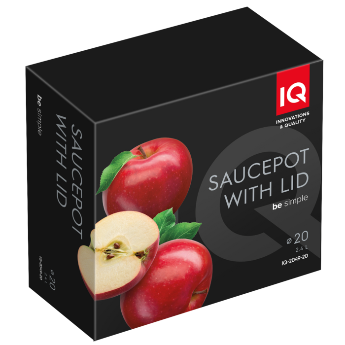 Кастрюля IQ Be Simple 20 см 2,4 л Черный - фото 4 Кастрюля IQ Be Simple 20 см 2,4 л Черный - фото 4