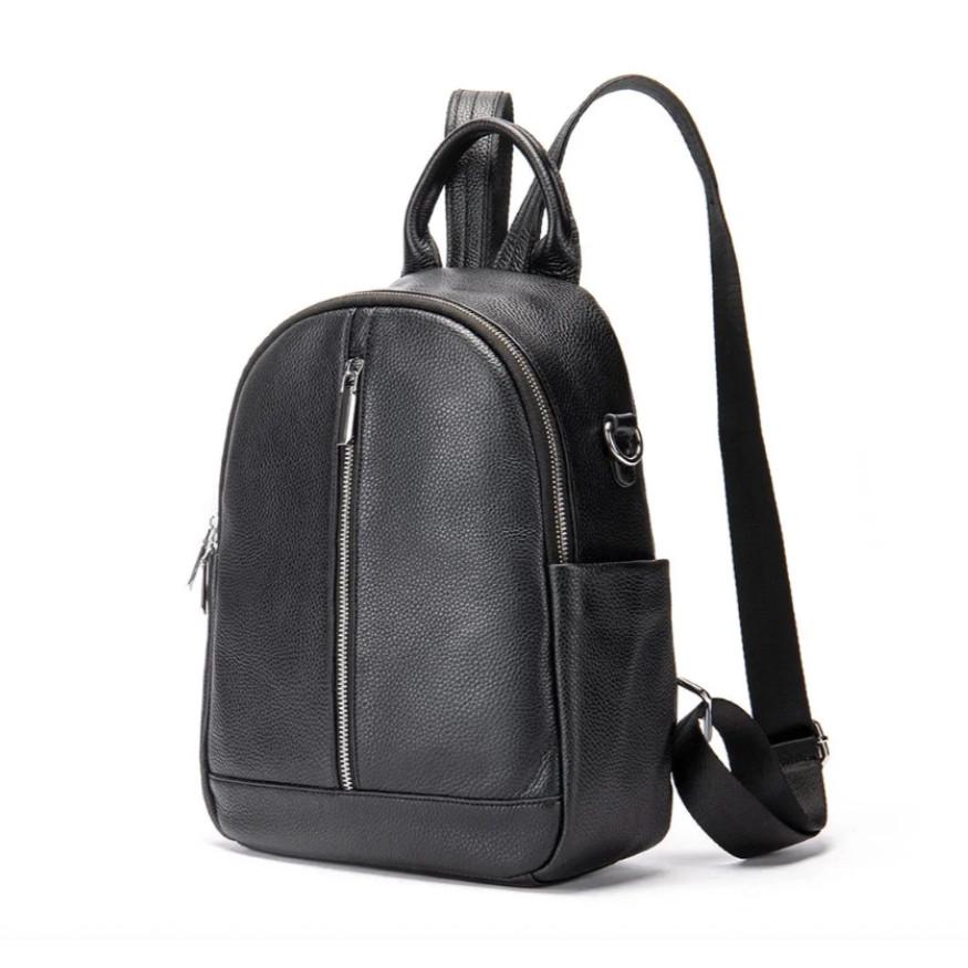 Рюкзак жіночий Lorian з натуральної шкіри і вертикальним карманом Чорний (LR 25BG8126-black) - фото 3 Рюкзак жіночий Lorian з натуральної шкіри і вертикальним карманом Чорний (LR 25BG8126-black) - фото 3