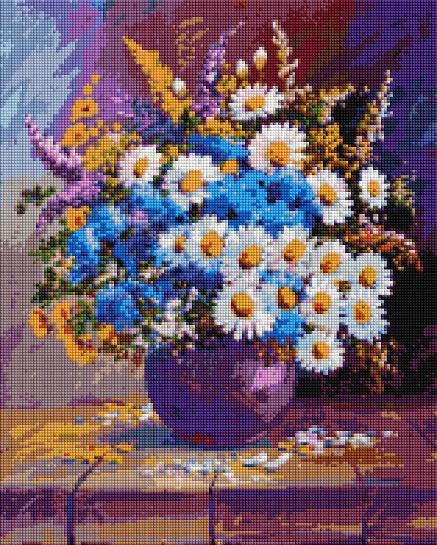 Алмазная мозаика Brushme васильковый букет 40x50 (DBS1009)