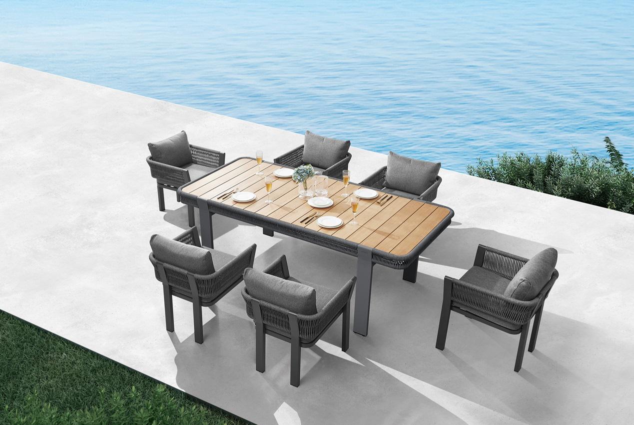 Комплекты садовой мебели обеденной Higold Borromeo 205471 Black (28957318) - фото 6 Комплекты садовой мебели обеденной Higold Borromeo 205471 Black (28957318) - фото 6