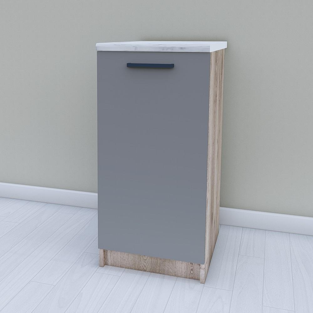 Тумба для кухни Opendoors МП14 нижняя без столешницы 400 мм Антрацитовый/Аликанте (МП14/6)