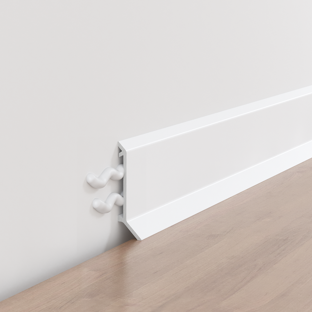 Плинтус накладной FSPRO P40 алюминиевый 2,5 м Белый (F1.P40W)