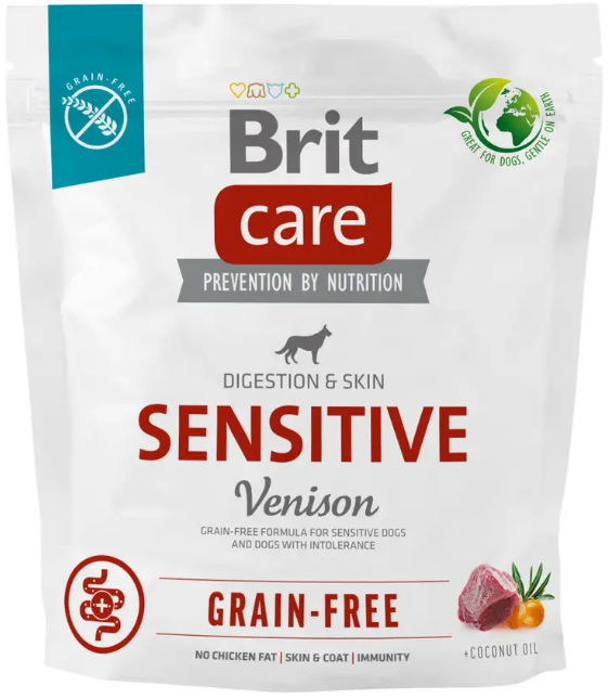 Корм беззерновий для собак Brit Care Dog Grain-free Sensitive з чутливим травленням з оленіною 1 кг (1821031005) - фото 1