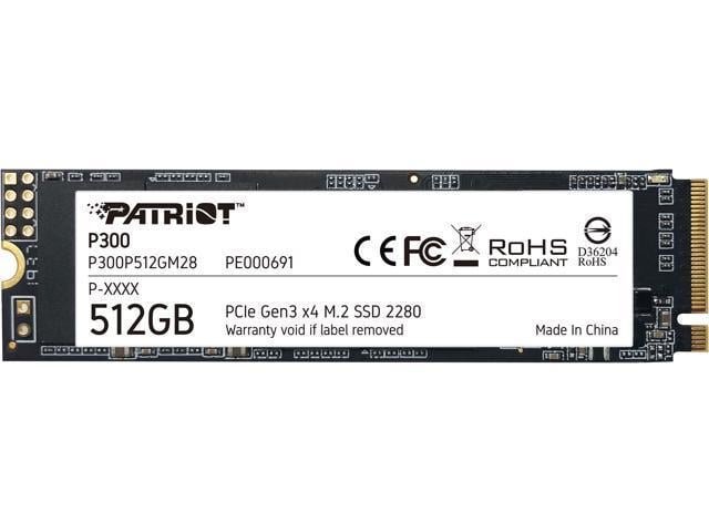 Накопитель SSD M.2 Patriot P300 512 Гб NVMe 2280 PCIe 3.0x4 3D NAND TLC (33409095) Накопитель SSD M.2 Patriot P300 512 Гб NVMe 2280 PCIe 3.0x4 3D NAND TLC (33409095)